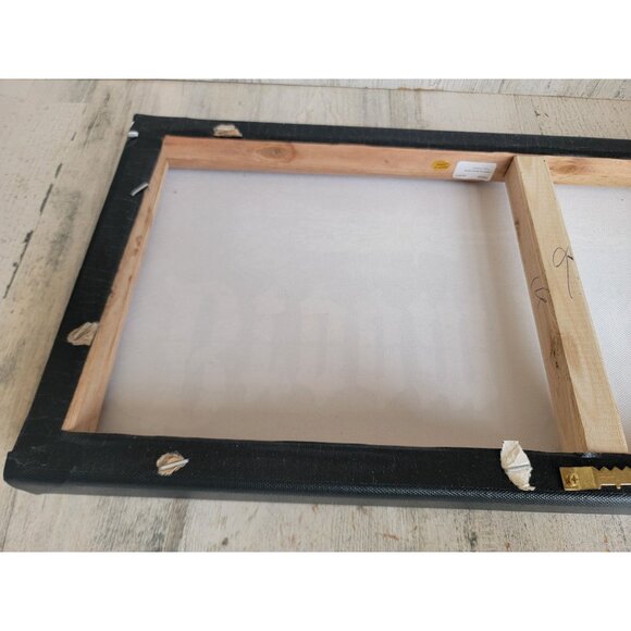 Broom parking canvas black hanging Halloween spider web home decor - Picture 7 of 7